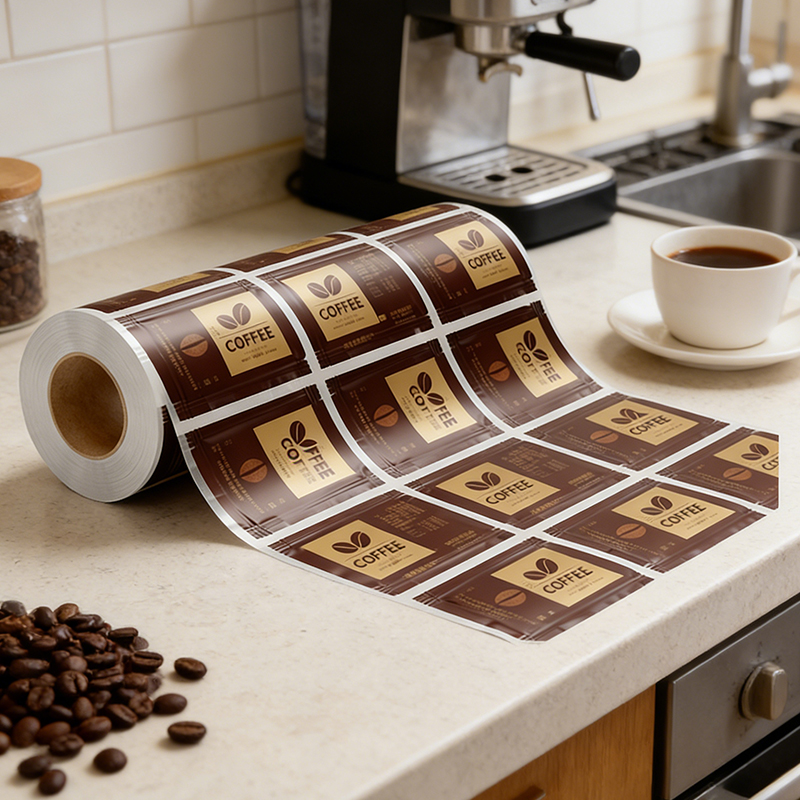 PET/纸/PE多层复合易撕袋卷膜,适用于咖啡