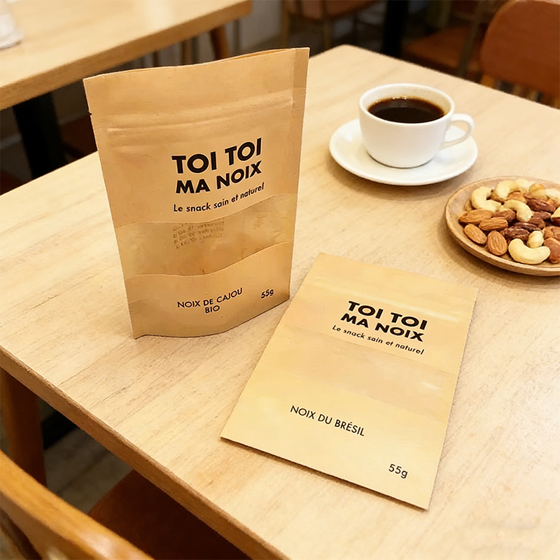 牛皮纸站立拉链袋